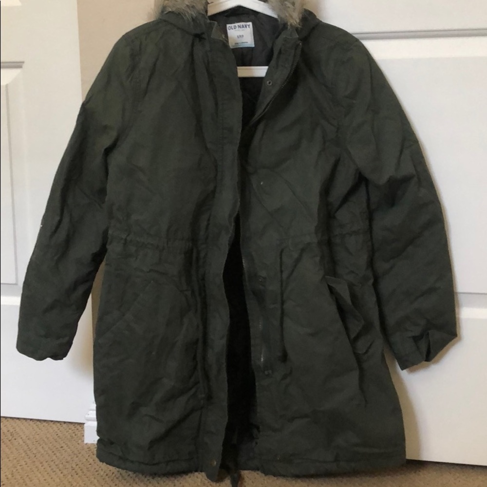 Old navy Military Jacket with hood